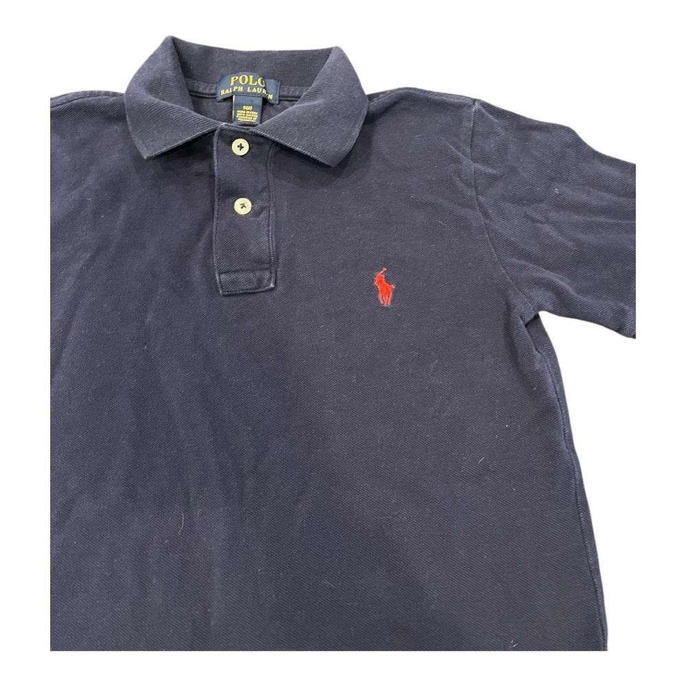 Polo Ralph Lauren Dark Blue Navy Polo Shirt‎ Kids Small 8 - Picture 2 of 7